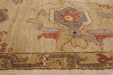 Chobi Beige Hand Knotted 83 X 103 Area Rug 250-21555 Image 15