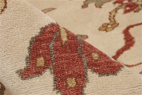 Chobi Beige Hand Knotted 83 X 103 Area Rug 250-21555 Image 1