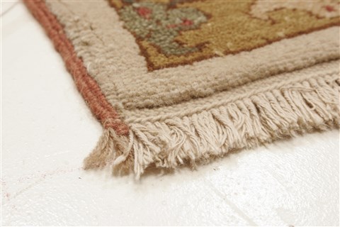 Chobi Beige Hand Knotted 83 X 103 Area Rug 250-21555 Image 20