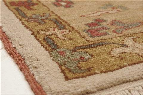 Chobi Beige Hand Knotted 83 X 103 Area Rug 250-21555 Image 21