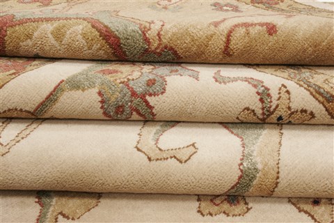 Chobi Beige Hand Knotted 83 X 103 Area Rug 250-21555 Image 9