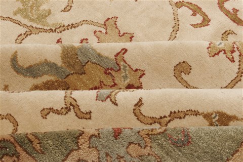 Chobi Beige Hand Knotted 84 X 101 Area Rug 250-21560 Image 12