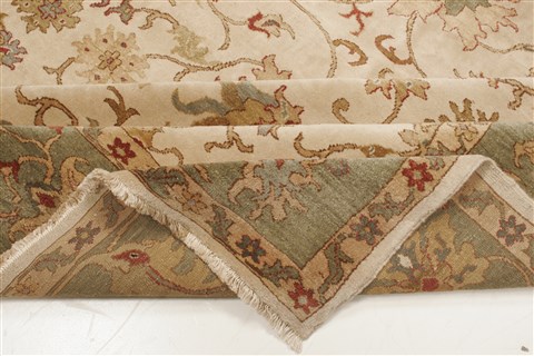 Chobi Beige Hand Knotted 84 X 101 Area Rug 250-21560 Image 13