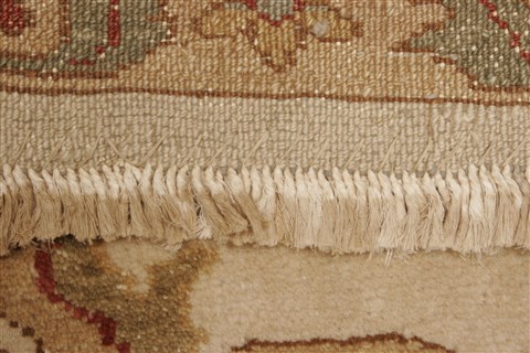 Chobi Beige Hand Knotted 84 X 101 Area Rug 250-21560 Image 15