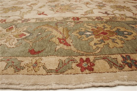 Chobi Beige Hand Knotted 84 X 101 Area Rug 250-21560 Image 16