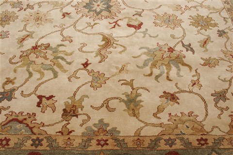Chobi Beige Hand Knotted 84 X 101 Area Rug 250-21560 Image 18