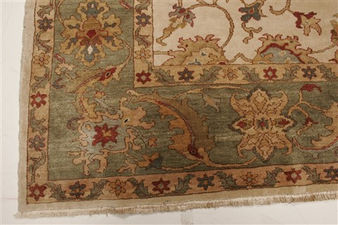 Chobi Beige Hand Knotted 84 X 101 Area Rug 250-21560 Image 20