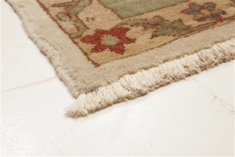 Chobi Beige Hand Knotted 84 X 101 Area Rug 250-21560 Image 23