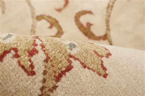 Chobi Beige Hand Knotted 84 X 101 Area Rug 250-21560 Image 5