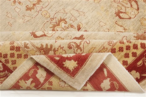 Pishavar Beige Hand Knotted 82 X 910  Area Rug 250-21572 Image 10