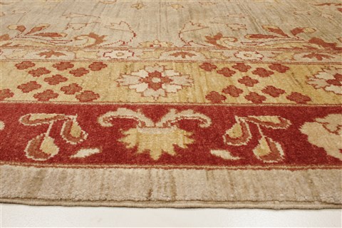 Pishavar Beige Hand Knotted 82 X 910  Area Rug 250-21572 Image 14