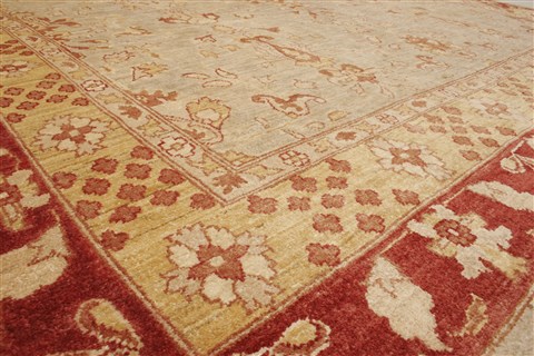 Pishavar Beige Hand Knotted 82 X 910  Area Rug 250-21572 Image 1