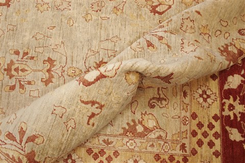 Pishavar Beige Hand Knotted 82 X 910  Area Rug 250-21572 Image 6