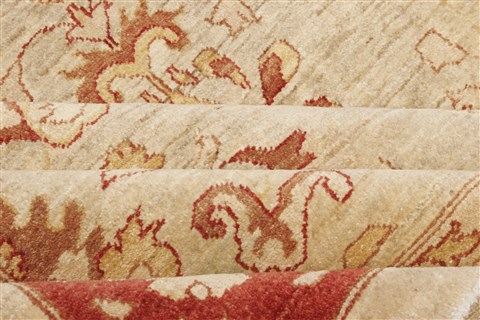 Pishavar Beige Hand Knotted 82 X 910  Area Rug 250-21572 Image 9