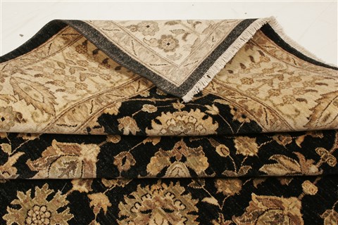 Chobi Black Hand Knotted 81 X 106  Area Rug 250-21574 Image 13