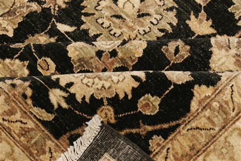 Chobi Black Hand Knotted 81 X 106  Area Rug 250-21574 Image 14