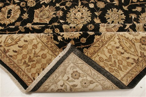 Chobi Black Hand Knotted 81 X 106  Area Rug 250-21574 Image 15