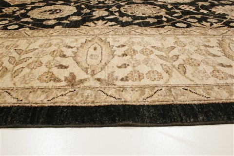 Chobi Black Hand Knotted 81 X 106  Area Rug 250-21574 Image 18