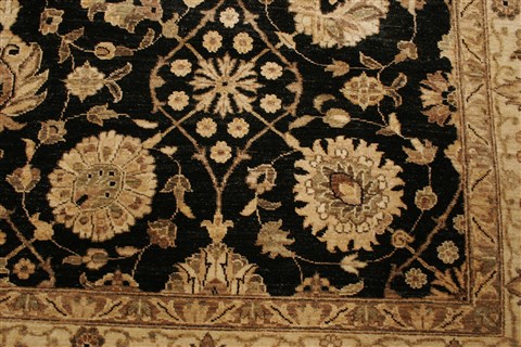 Chobi Black Hand Knotted 81 X 106  Area Rug 250-21574 Image 21