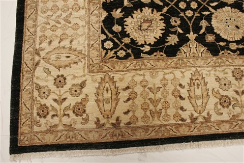 Chobi Black Hand Knotted 81 X 106  Area Rug 250-21574 Image 22