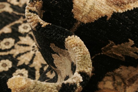 Chobi Black Hand Knotted 81 X 106  Area Rug 250-21574 Image 3