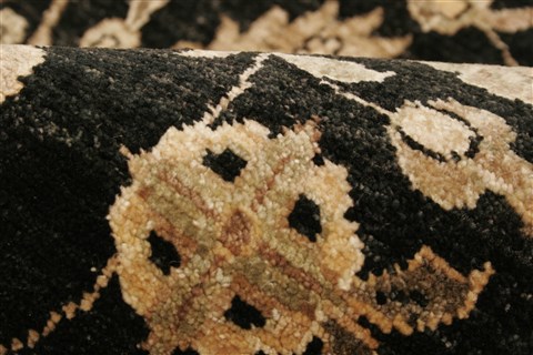 Chobi Black Hand Knotted 81 X 106  Area Rug 250-21574 Image 6