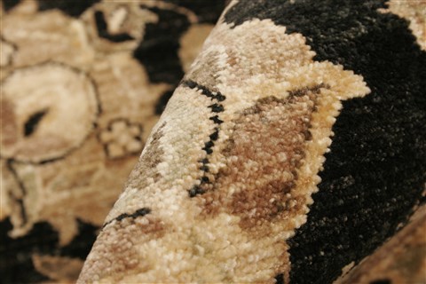 Chobi Black Hand Knotted 81 X 106  Area Rug 250-21574 Image 7