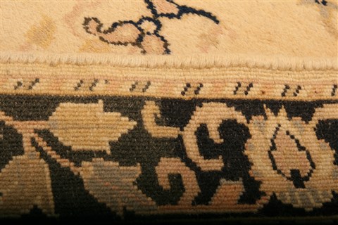 Sarouk Beige Runner Hand Knotted 26 X 63 Area Rug 100-21578 Image 13