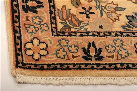 Kashan White Runner Hand Knotted 26 X 68 Area Rug 100-21582 Image 1