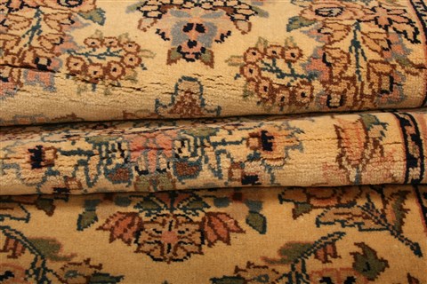 Kashan White Runner Hand Knotted 26 X 68 Area Rug 100-21582 Image 4