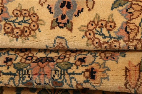 Kashan White Runner Hand Knotted 26 X 68 Area Rug 100-21582 Image 5