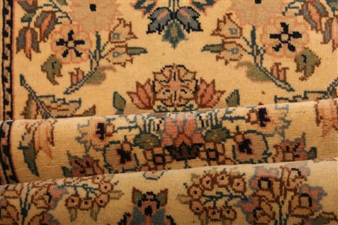 Kashan White Runner Hand Knotted 26 X 68 Area Rug 100-21582 Image 6