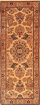 Kashan White Runner Hand Knotted 2'6" X 6'8"  Area Rug 100-21582