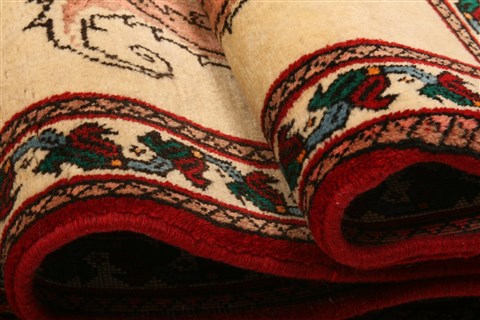 Abadeh Beige Runner Hand Knotted 26 X 410 Area Rug 100-21583 Image 5