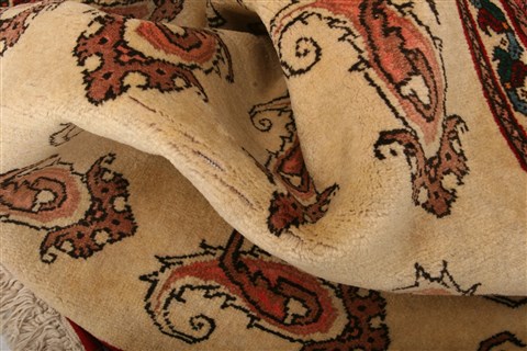 Abadeh Beige Runner Hand Knotted 26 X 410 Area Rug 100-21583 Image 4