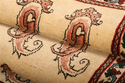 Abadeh Beige Runner Hand Knotted 26 X 410 Area Rug 100-21583 Image 8