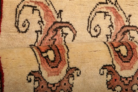 Abadeh Beige Runner Hand Knotted 26 X 410 Area Rug 100-21583 Image 9
