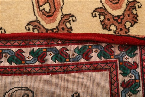 Abadeh Beige Runner Hand Knotted 26 X 410 Area Rug 100-21583 Image 16