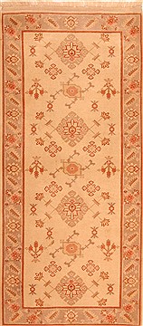 Gabbeh Brown Runner Hand Knotted 2'10" X 6'4"  Area Rug 100-21584