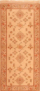 Gabbeh Brown Runner Hand Knotted 2'10" X 6'4"  Area Rug 100-21584