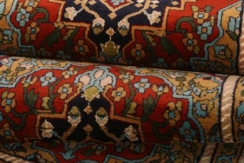 Tabriz Red Runner Hand Knotted 21 X 67  Area Rug 253-21586 Image 5