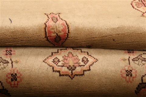 Floral Botanical Yellow Hand Knotted 28 X 57 Area Rug 100-21587 Image 14