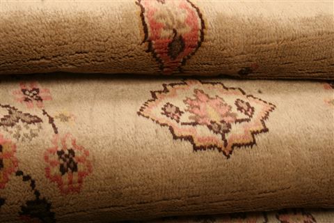 Floral Botanical Yellow Hand Knotted 28 X 57 Area Rug 100-21587 Image 8