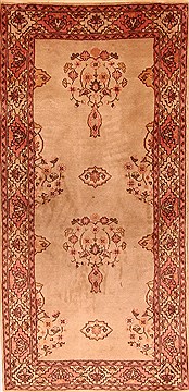 Floral Botanical Yellow Hand Knotted 2'8" X 5'7"  Area Rug 100-21587