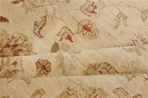Ziegler Beige Hand Knotted 82 X 101 Area Rug 250-21590 Image 13