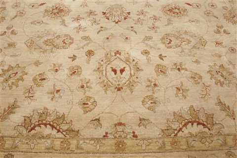 Ziegler Beige Hand Knotted 82 X 101 Area Rug 250-21590 Image 23