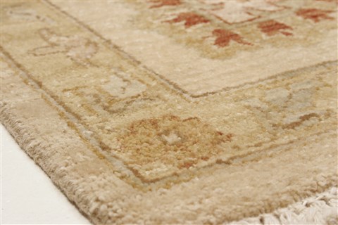 Ziegler Beige Hand Knotted 82 X 101 Area Rug 250-21590 Image 26