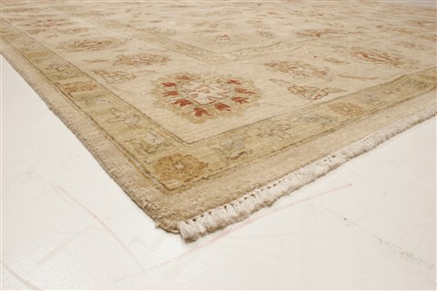 Ziegler Beige Hand Knotted 82 X 101 Area Rug 250-21590 Image 28