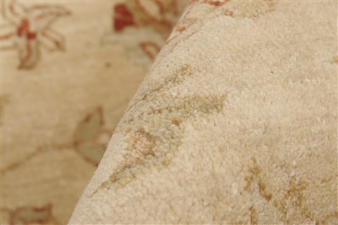 Ziegler Beige Hand Knotted 82 X 101 Area Rug 250-21590 Image 6