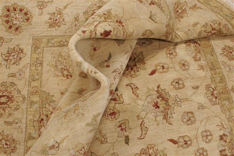 Ziegler Beige Hand Knotted 82 X 101 Area Rug 250-21590 Image 8